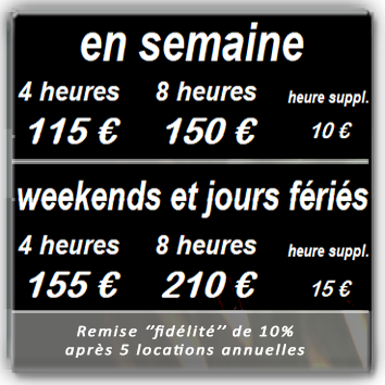 tarifs 2023 pour location de la salle Espace125.be