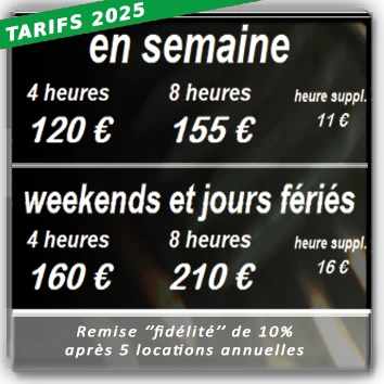 tarifs 2025 pour location de la salle Espace125.be